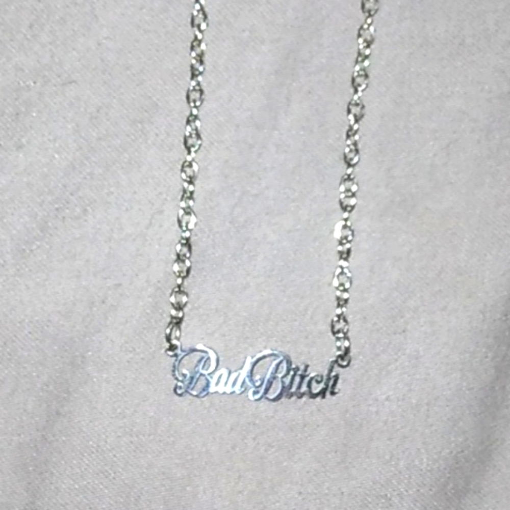 Stainless Steel Bad Bitch Necklace